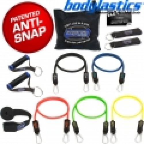 Набор трубчатых эспандеров со съемными рукоятками BODYLASTICS Stackable MAX XT Resistance Bands Set (5 эспандеров)