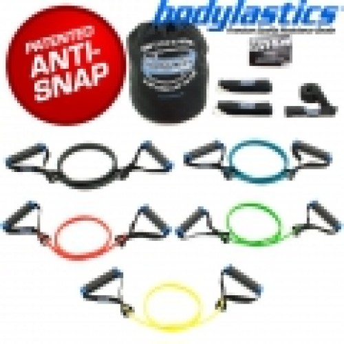 Набор трубчатых амортизаторов с рукоятками BODYLASTICS Premium Heavy Duty Handle Resistance Bands Set (5 амортизаторов)