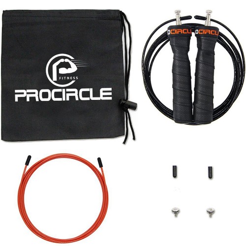 Скоростная скакалка PROCIRCLE Speed Jump Rope Nature Handle Adjustable with Ball Bearings