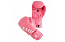 Боксерские перчатки Adidas BOX-FIT розово-белые