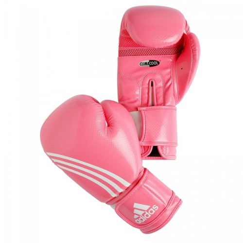 Боксерские перчатки Adidas BOX-FIT розово-белые