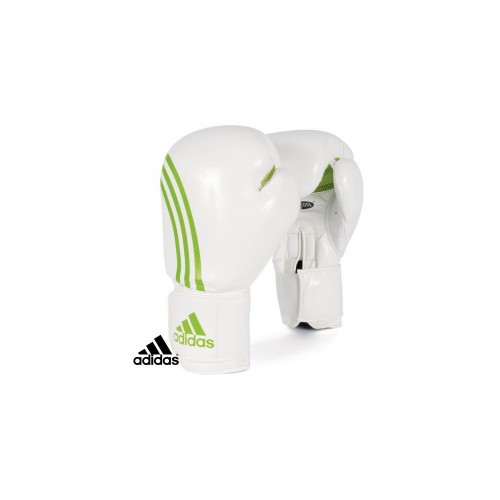 Боксерские перчатки Adidas BOX-FIT бело-зеленые