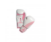 Боксерские перчатки Adidas BOX-FIT бело-розовые