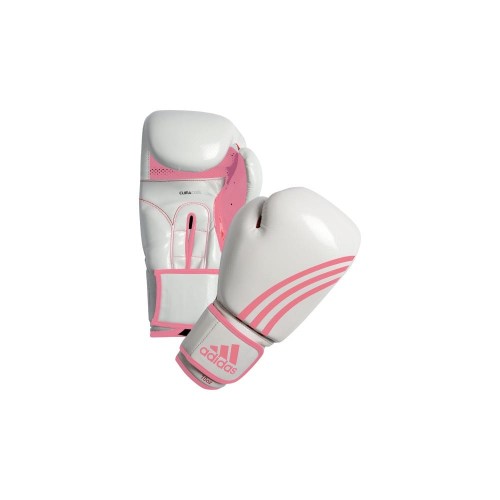 Боксерские перчатки Adidas BOX-FIT бело-розовые