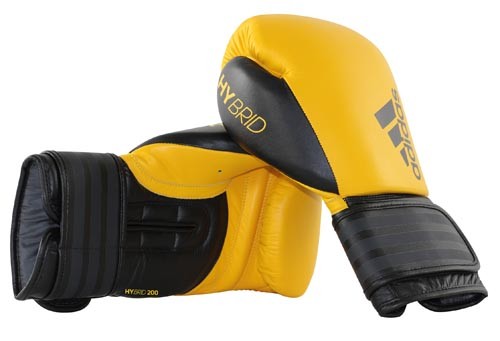 Боксерские перчатки Adidas Hybrid 200 Черно-желтые