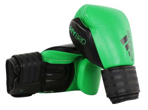Боксерские перчатки Adidas Hybrid 200 Черно-зеленые