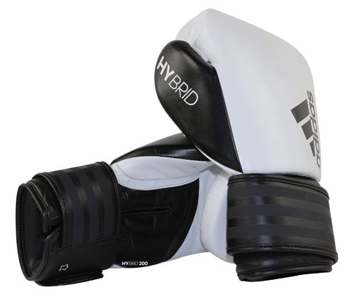 Боксерские перчатки Adidas Hybrid 200 Бело-черные