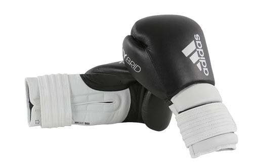 Боксерские перчатки Adidas Hybrid 300 Черно-белые