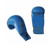 Перчатки без защиты пальца Adidas WKF 2012-2015. Цвет синий
