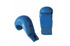 Перчатки без защиты пальца Adidas WKF 2012-2015. Цвет синий