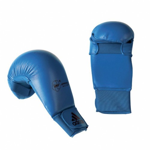 Перчатки без защиты пальца Adidas WKF 2012-2015. Цвет синий