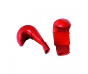 Перчатки без защиты пальца Adidas WKF 2012-2015. Цвет красный