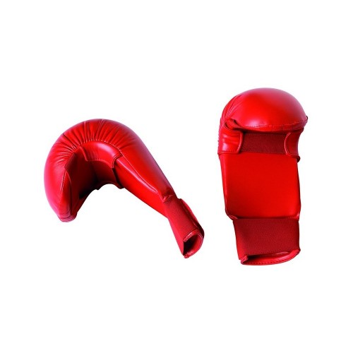 Перчатки без защиты пальца Adidas WKF 2012-2015. Цвет красный