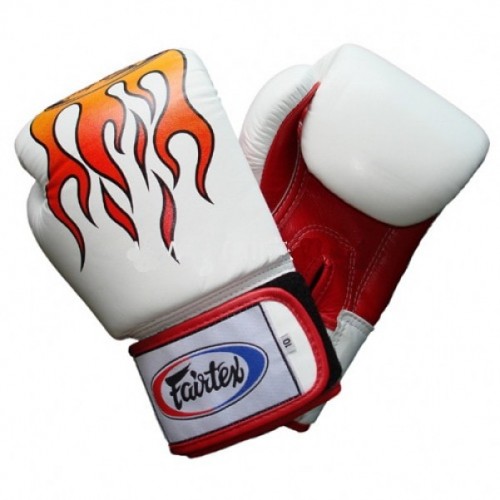 Боксерские перчатки Fairtex (BGV1-white flame)