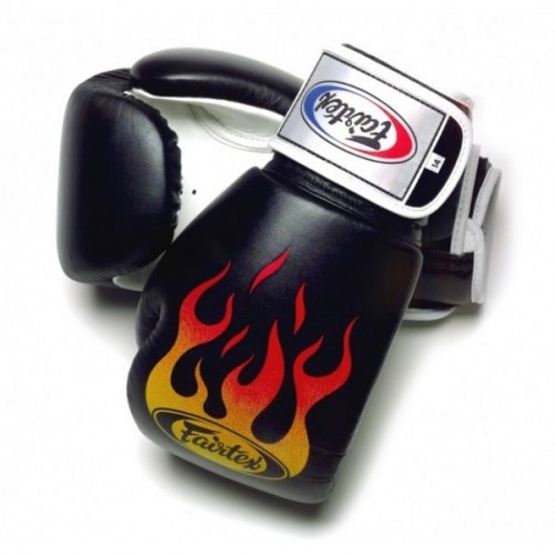 Боксерские перчатки Fairtex (FlameBlack)