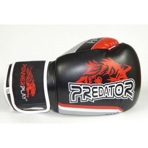 Боксерские перчатки PowerPlay 3005 Wolf Predator Serits Black