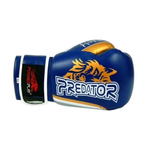 Боксерские перчатки PowerPlay 3005 Wolf Predator Serits Blue