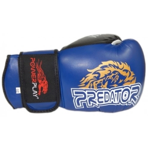 Боксерские перчатки PowerPlay 3006 Lion Predator Serits Blue