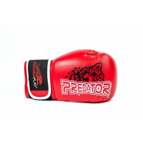 Боксерские перчатки PowerPlay 3009 Leopard Predator Serits Red