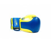Боксерские перчатки PowerPlay 3021 Ukraine Blue-yellow