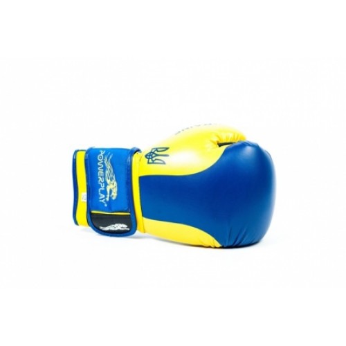 Боксерские перчатки PowerPlay 3021 Ukraine Blue-yellow