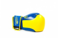 Боксерские перчатки PowerPlay 3021 Ukraine Yellow-blue