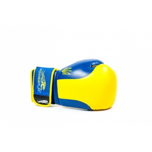 Боксерские перчатки PowerPlay 3021 Ukraine Yellow-blue