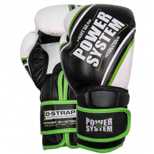 Перчатки для бокса PowerSystem PS 5006 Contender Black/Green Line