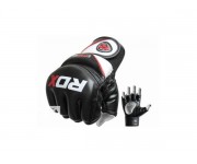 Перчатки ММА RDX Rex Leather Black