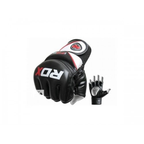 Перчатки ММА RDX Rex Leather Black