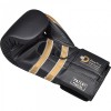 Боксерские перчатки RDX Leather Black Gold  фото 3
