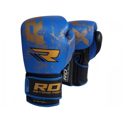 Боксерские перчатки RDX Ultra Gold Blue