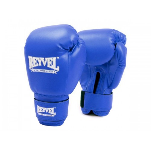 Боксёрские перчатки REYVEL винил Синий, 14 Oz