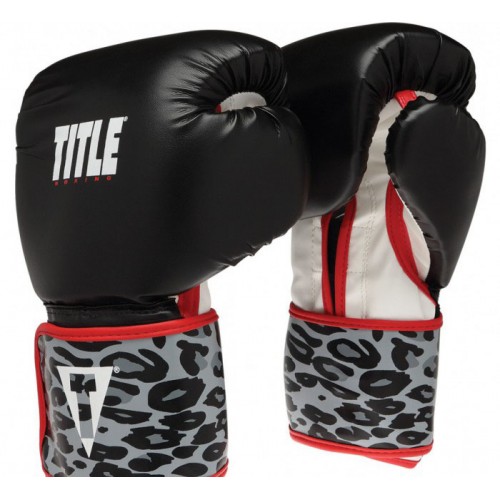 Боксерские перчатки TITLE Boxing Safari Leopard Fitness Gloves