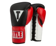 Боксерские перчатки на шнуровке TITLE CLASSIC CORRUPT PRO FIGHT GLOVES