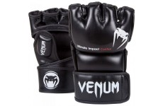 Перчатки Venum Impact MMA Gloves - Skintex Leather - Black