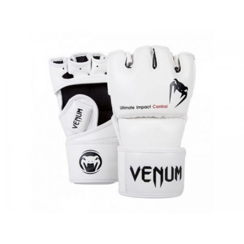 Перчатки Venum Impact MMA Gloves - Skintex Leather - White