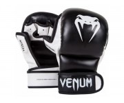 Перчатки MMA Venum Sparring Gloves Skintex Black