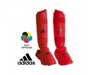 Защита голени и стопы Adidas WKF 2012-2015. Цвет красный