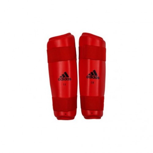 Защита голени Adidas WKF. Цвет красный