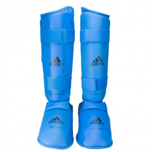 Защита голени и стопы WKF Adidas. Синий
