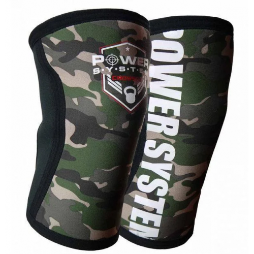 Наколенники для Crossfit Power System Knee Sleeves Camo PS-6032 Black/Green