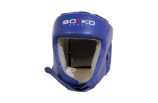 Боксерский шлем BOYKO-SPORT №1 КОЖА СИНИЙ