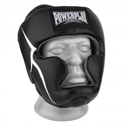 Боксерский шлем PowerPlay 3066 PU + Amara Черный
