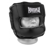 Боксерский шлем тренировочный PowerPlay 3067 с бампером PU + Amara Черный