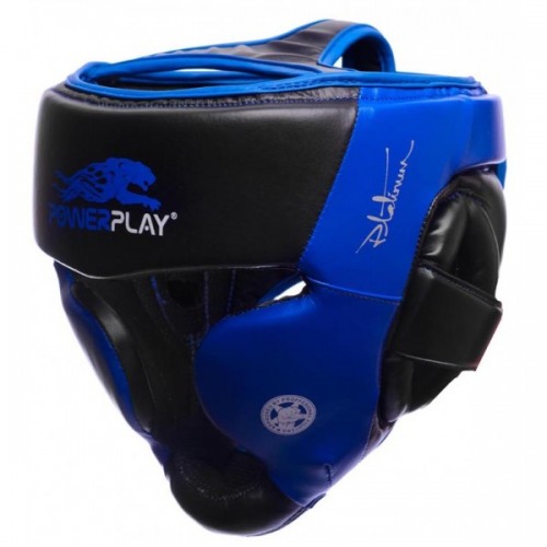 Боксерский шлем PowerPlay 3031 Platinum series Blue