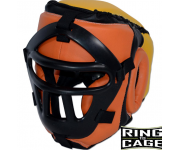 Шлем боксерский со съемным защитным забралом RING TO CAGE MUGHALS Safety Plastic Mask Training Headgear