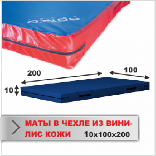 МАТ СПОРТИВНЫЙ Boyko-sport в чехле из ткани ВИНИЛИС КОЖА 10х100х200