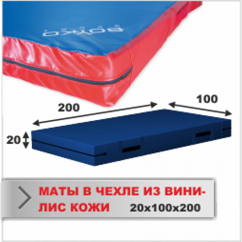 МАТ СПОРТИВНЫЙ Boyko-sport в чехле из ткани ВИНИЛИС КОЖА 20х100х200