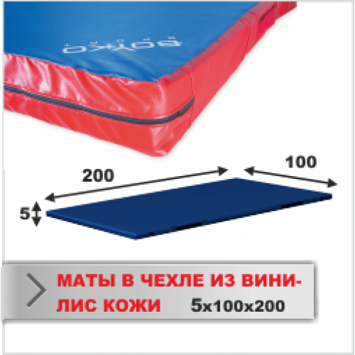 МАТ СПОРТИВНЫЙ Boyko-sport в чехле из ткани ВИНИЛИС КОЖА 5х100х200